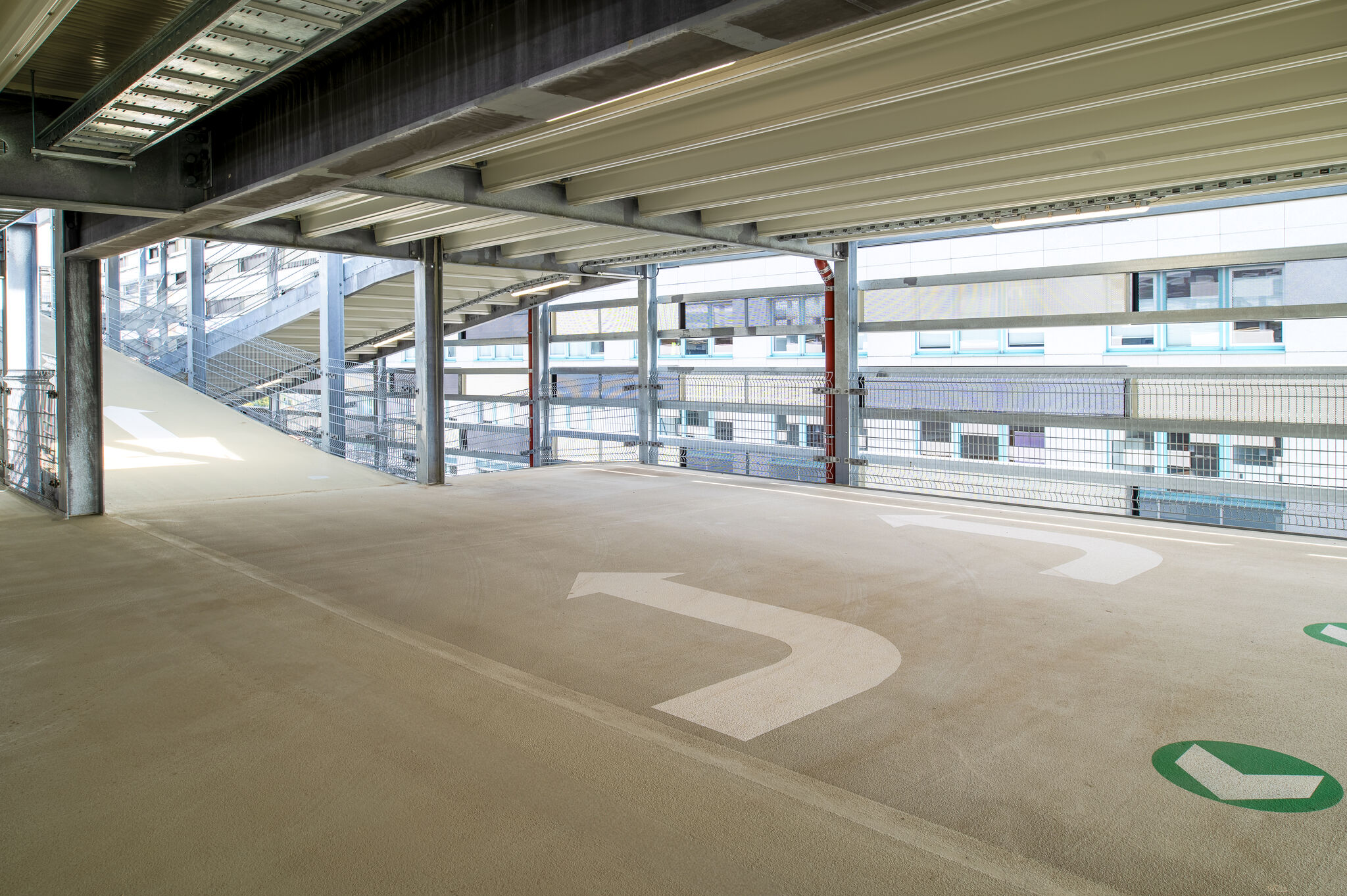 Multi-storey car parks also reduce through traffic and traffic searching for parking spaces in inner-city areas.