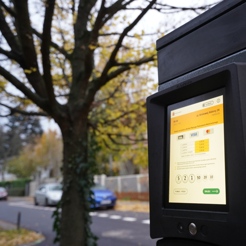 parking meters in Warsaw