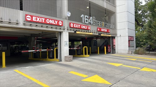 image of a parking entry and exit