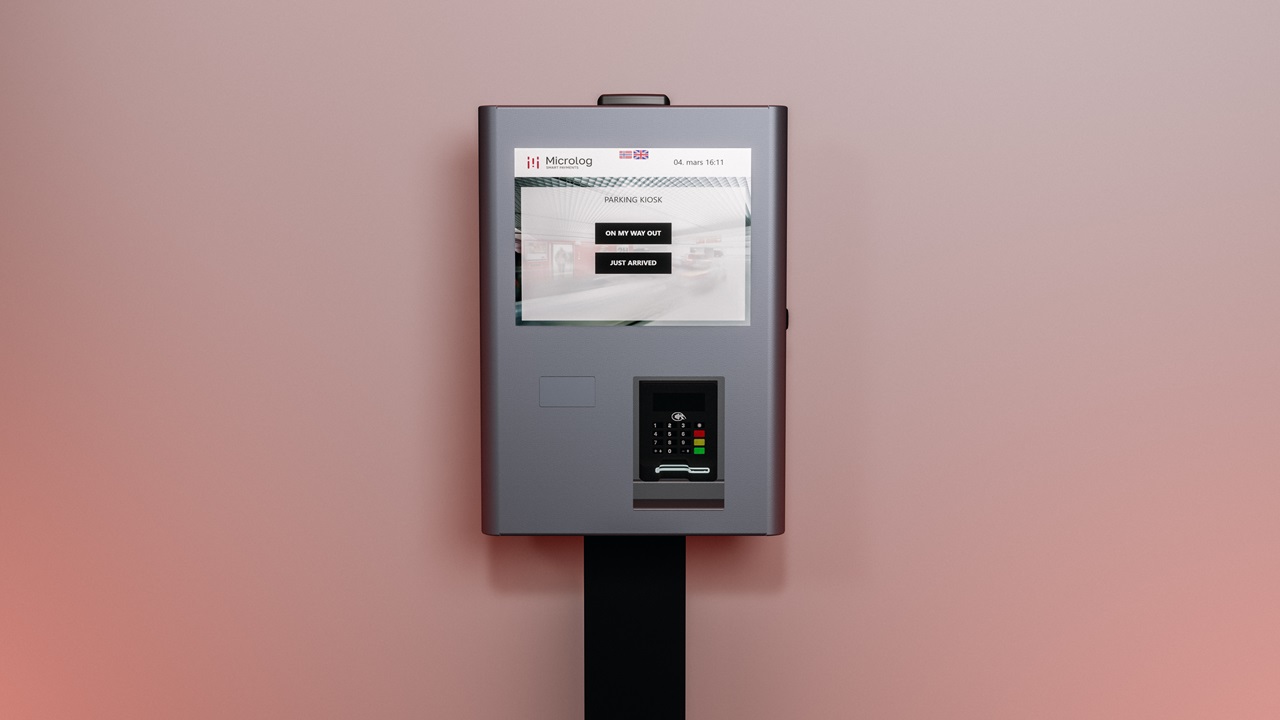 microlog EV charging kiosk