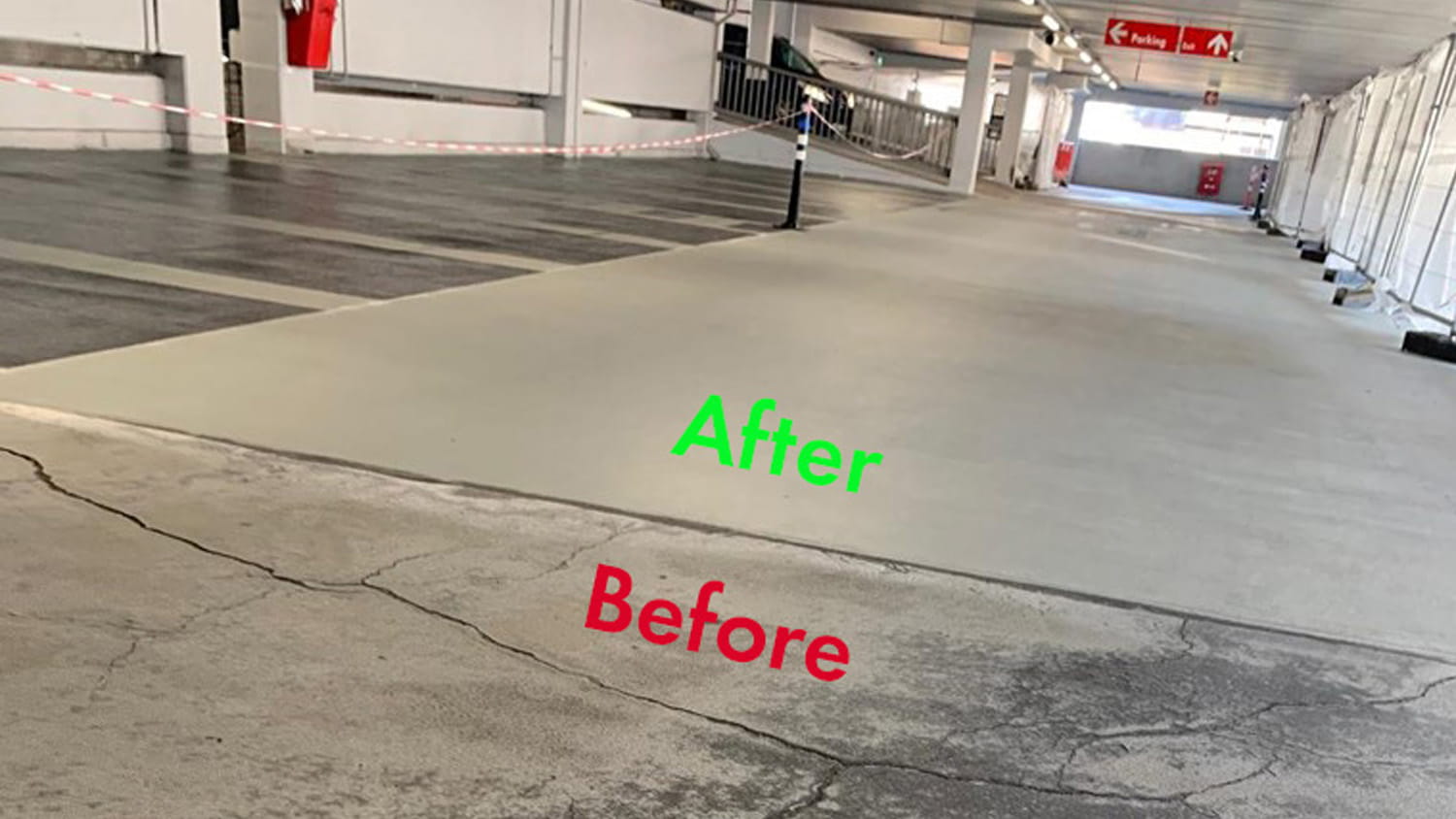 Customers at Q-Park Grand Parade in Cork will have seen a lot of works being undertaken on the flooring within the facility.