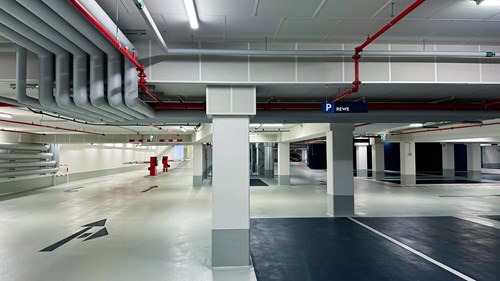 Empty underground car park Underground car park