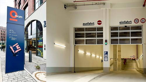 Underground parking entrance OVUM underground parking entrance